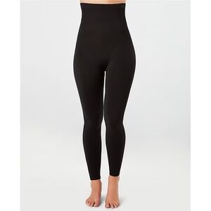 Spanx‎ Look At Me Now Leggings M Very Black High Waist Seamless Shaping Chic